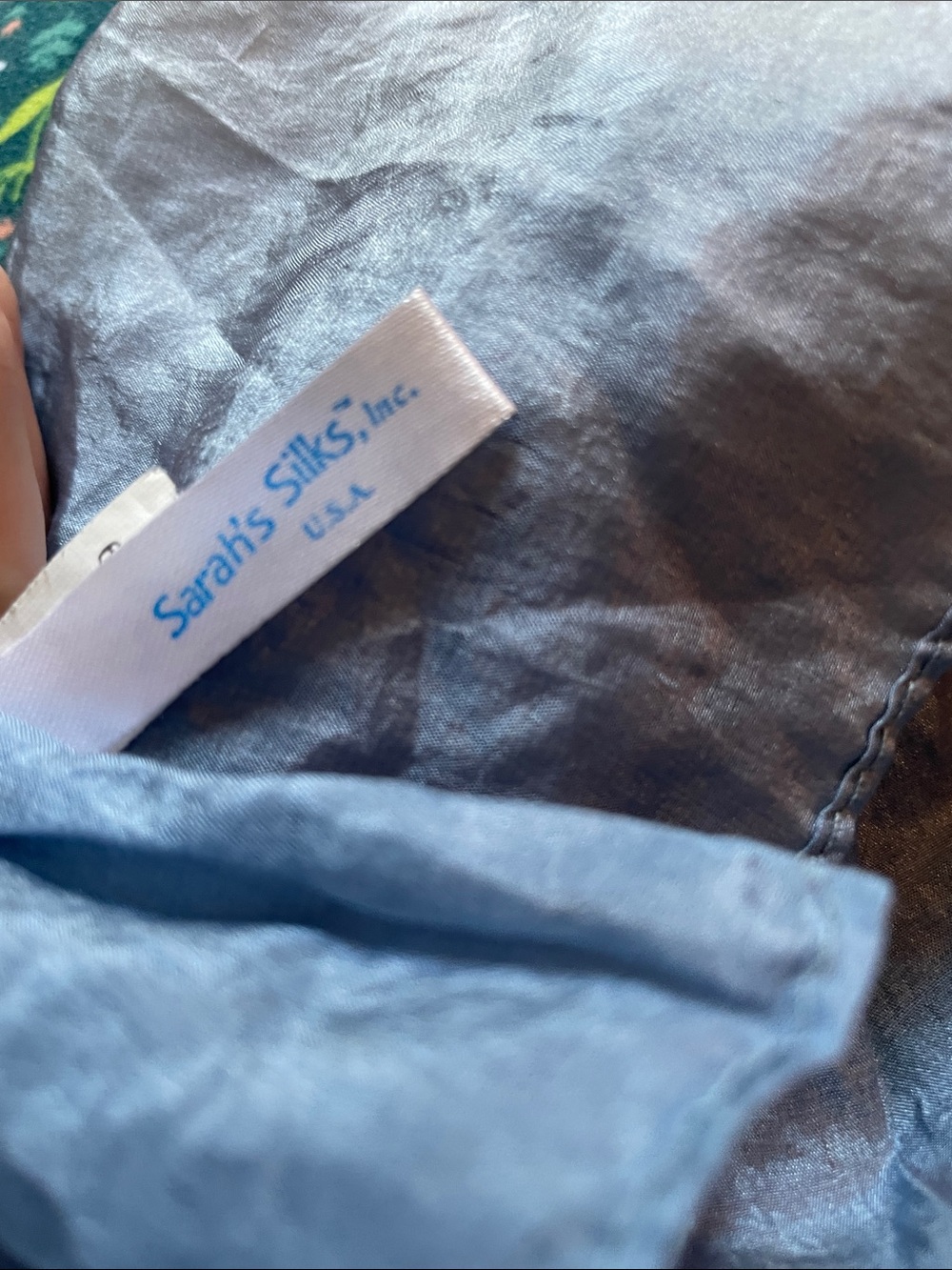 VTG HAND-DYED SILK SCARF - Picture 5 of 7